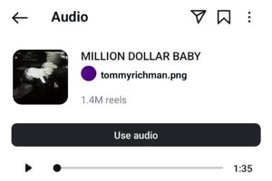 Trending Instagram Songs Million Dollar Baby