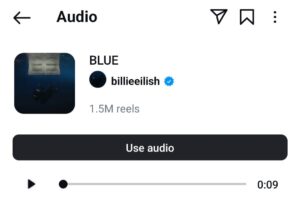 Instagram Trending Audio Blue